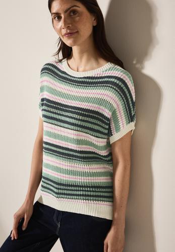 Gestreifter Pullover M - Slate Khaki