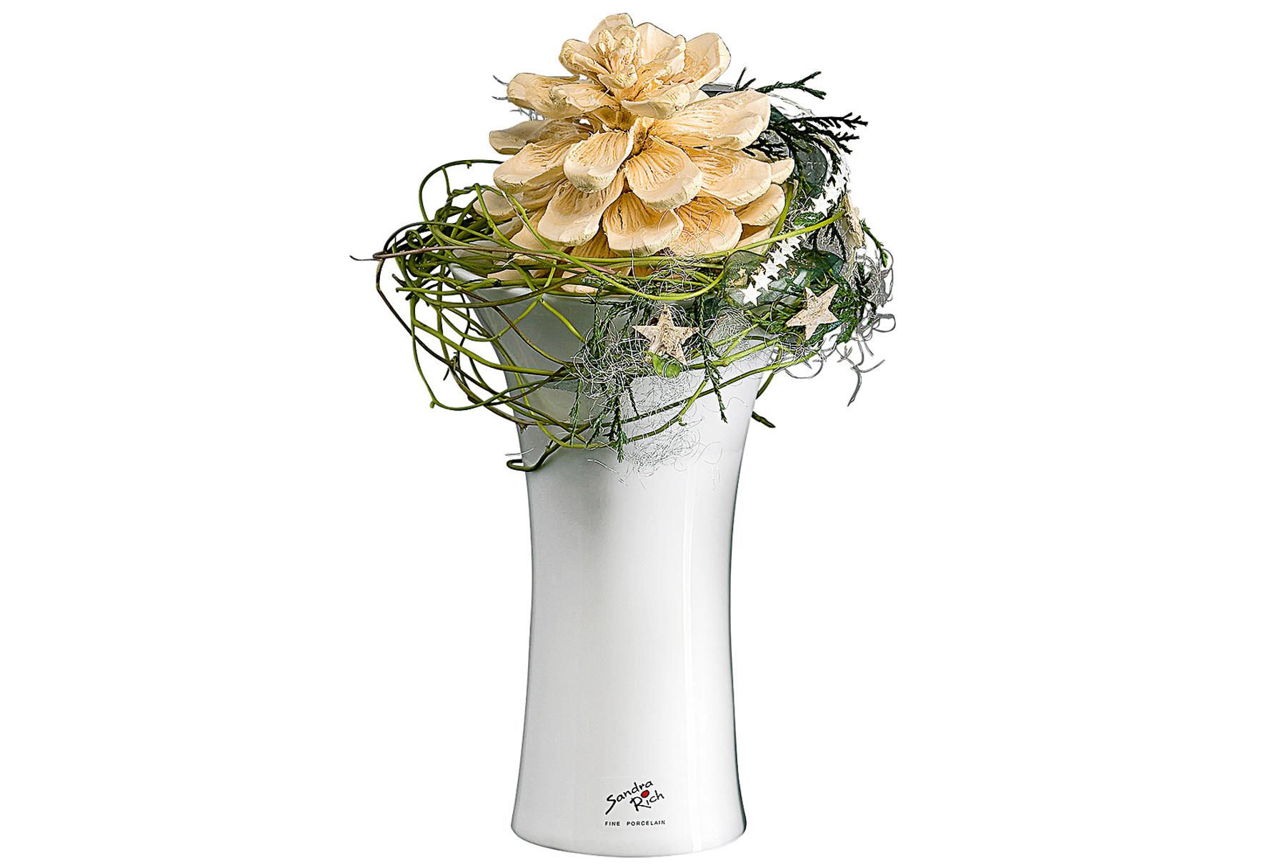Vase Tulip Porzellan 22cm Ø13,5cm weiß