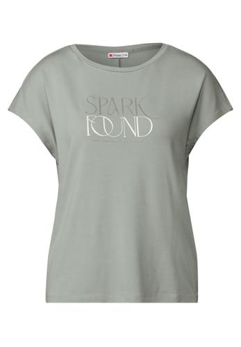 T-Shirt mit Wording Grün 38