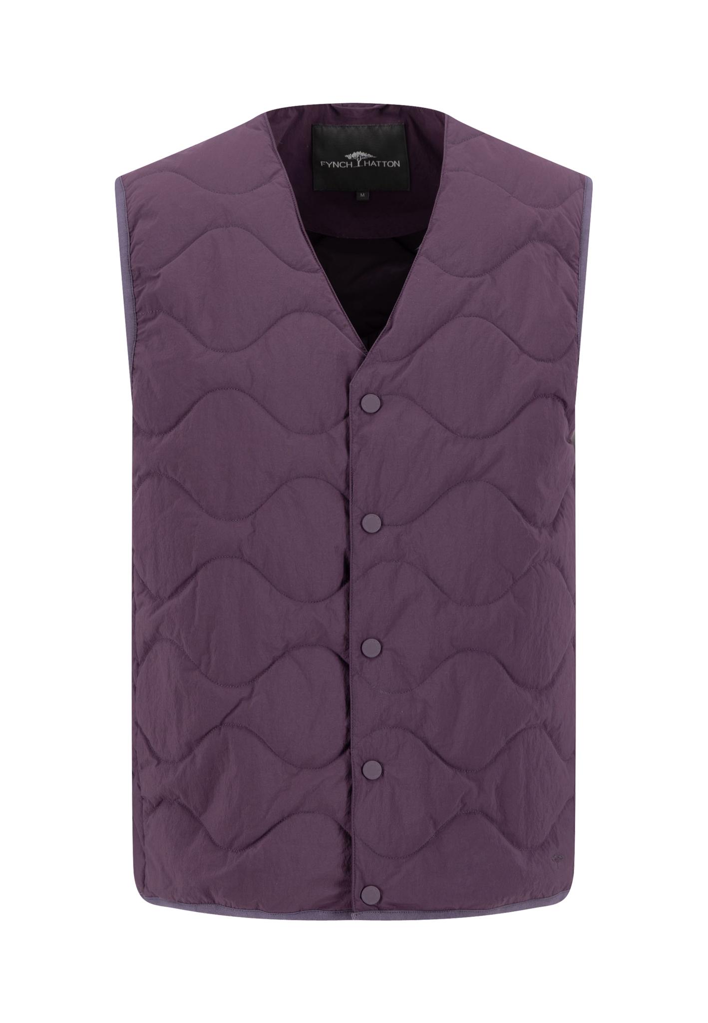 Onion Quilt Vest L Casual Fit - Aubergine
