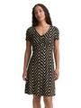 Kleid mit Raffungen 36 Regular Fit - Black Zig Zag Design