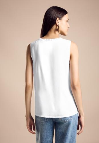 Blusentop mit Frills 42 - White
