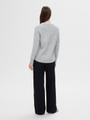 SLFLULU LS KNIT O-NECK B NOOS M Normal geschnitten - Light Grey Melange