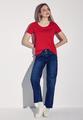 Basic T-Shirt in Unifarbe 38 - Glory Red