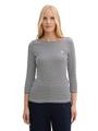 Langarmshirt mit Streifenmuster XL Regular Fit - Offwhite Navy Regular Stripe