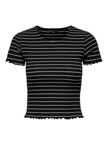 ONLEMMA STRIPE S/S TOP JRS M Normal geschnitten - Black