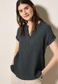 Strukturbluse L - Slate Khaki