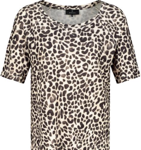 T-Shirt mit Leomuster 46 - Coffee Bean Gemustert