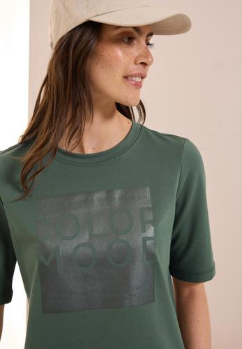 Softes Shirt mit Folienprint XL - Dark Balmy Khaki