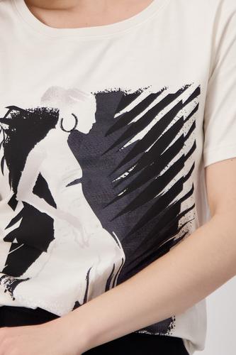 T-Shirt mit Frauenzeichnung 40 - Seashell