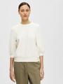SLFTENNY 3/4 SWEAT TOP NOOS XXL Locker geschnitten - Snow White