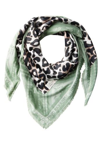 Gemustertes Dreieckstuch A - Mint Green