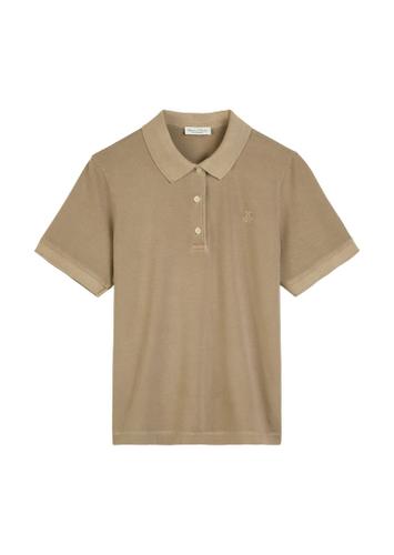 Polo-shirt, short-sleeve, flat knit collar, gmd Beige M