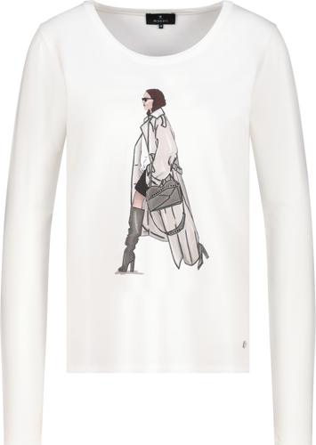 Langarmshirt mit Print 46 - Off-white