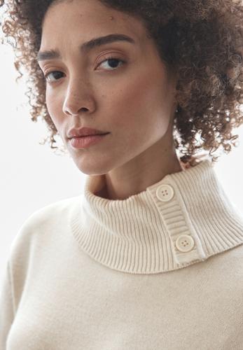 Strickpullover 46 - Cream White Melange