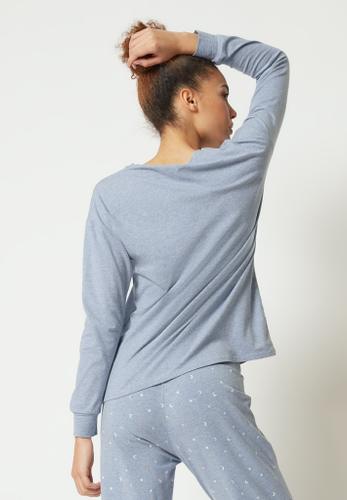 Skiny Damen Shirt langarm Night In Mix &amp; Match Blau 42