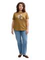 Plus Size - T-Shirt mit Print 48 Regular Fit - Nutria Olive
