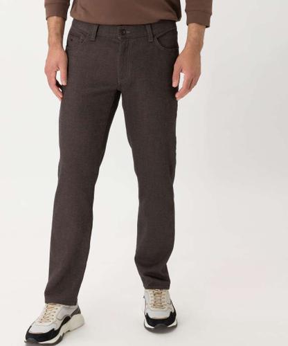 Style Cadiz 33/30 Five-Pocket-Hose, Herrenhose, Gesäßtaschen mit Stitching, Einschubtaschen vorn, Zusätzliche Coinpocket, Reißverschluss, Straight Fit, Gerader Beinverlauf, Normale Fußweite, Normale Leibhöhe - Dunkelbraun