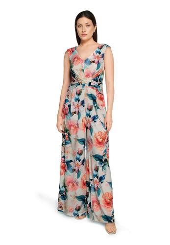 Jumpsuit 40 Tailliert - Rosé/red