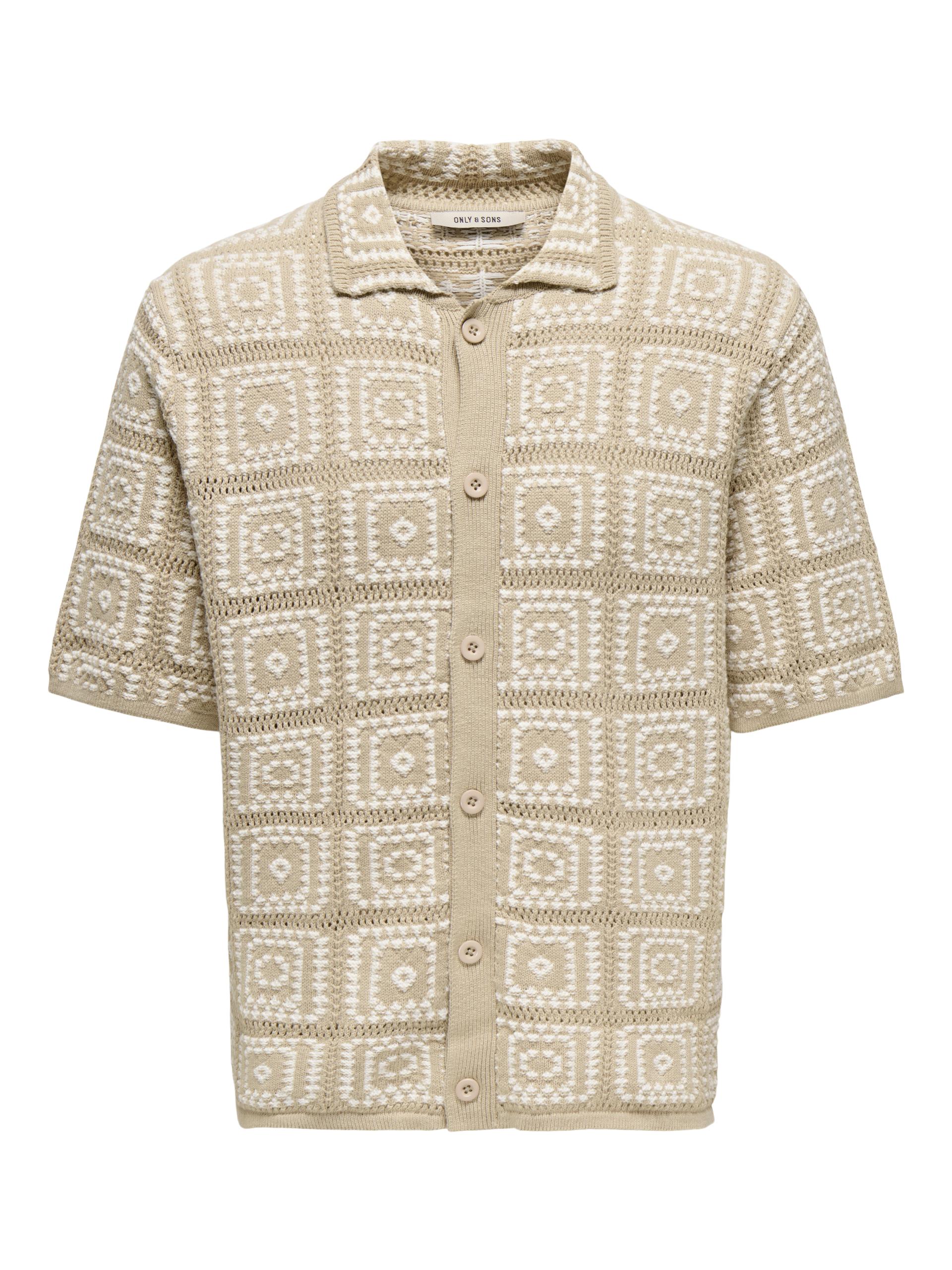 ONSBART RLX 5 SS SHIRT KNIT NOOS L Locker geschnitten - Silver Lining
