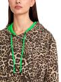 Sweatshirt in Leo-Print 40 - Granola