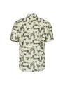 Shirt Short Sleeve Allover Printed XL Regular Fit - Green