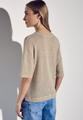 T-Shirt mit Glitzerdetails Beige 40