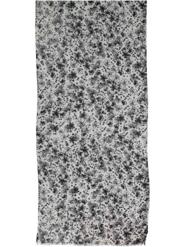 Schal Polyester Schal Schwarz, Weiß