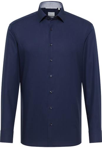 Original Shirt Popeline Langarm Blau 38/Langarm - 67cm