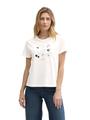 T-Shirt mit Print XL Regular Fit - Soft Clear White