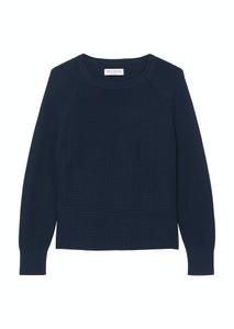 Rundhalspullover loose Blau L