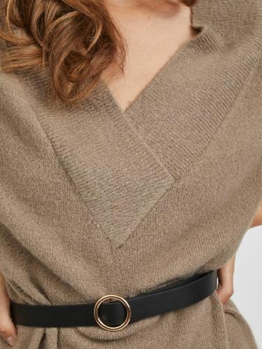VIMADELIA V-NECK L/S KNIT DRESS - NOOS XS Normal geschnitten - Fungi