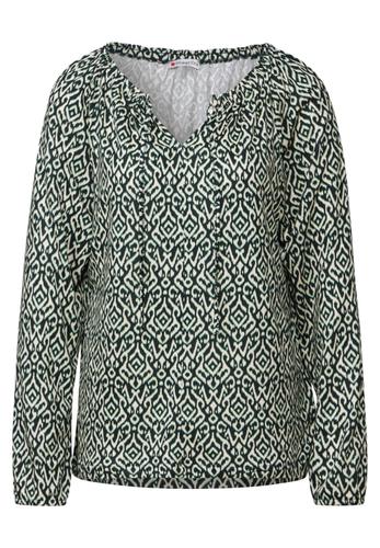 Bedrucktes Raglan Shirt Grün 44