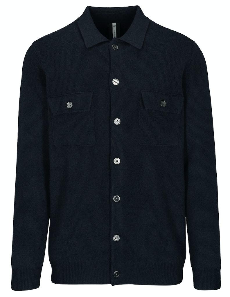 Overshirt, uni, 2 Brusttaschen Blau XXL
