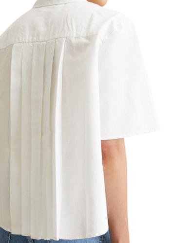 Kurzarm-Bluse relaxed S Relaxed Fit - Silky White