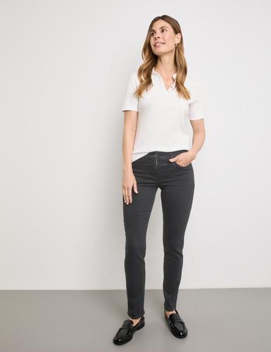 5-Pocket Jeans SOL꞉INE BEST4ME Slim Fit Kurzgröße 38S Slim Fit - Black Black Denim