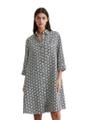 Leinenkleid relaxed 34 Relaxed Fit - Multi/white Cotton