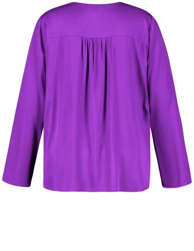 Langarmbluse mit V-Ausschnitt 46 Leger | Leicht ausgestellt - Magic Purple