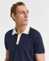 Poloshirt aus Modalmischung Blau L