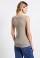 Glitzerndes Rippstruktur-Top Beige 42