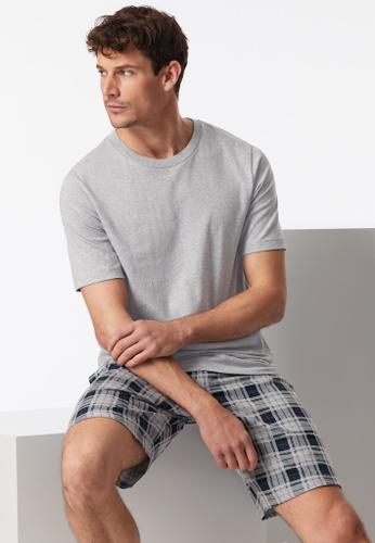 T-Shirt Rundhals Grau 54