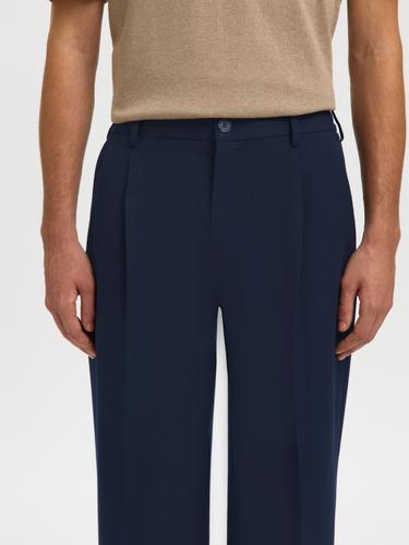 SLH220-LOOSE FINN FLEX PANTS NOOS L Locker geschnitten - Navy Blazer