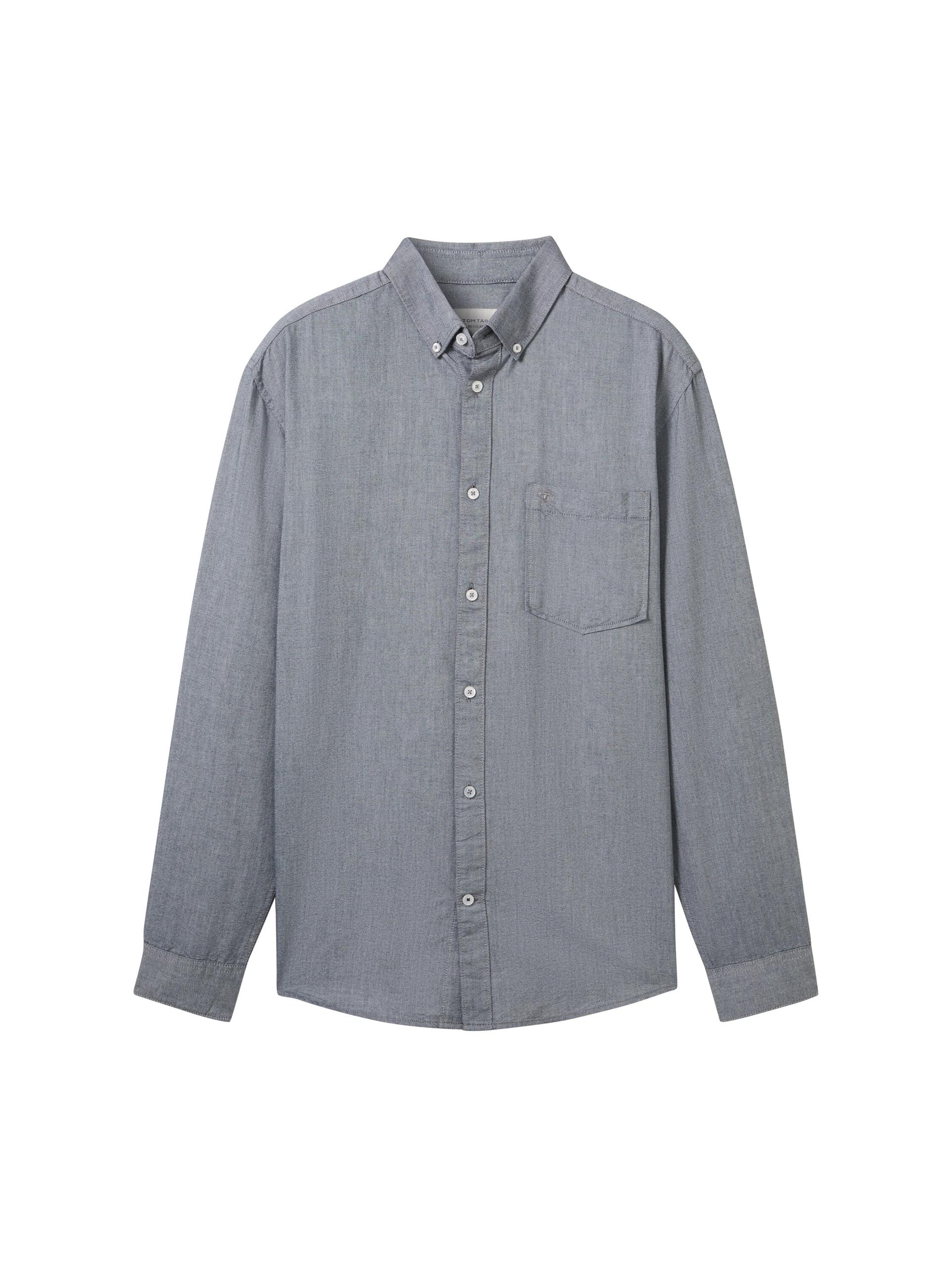Regular Fit Hemd mit Brusttasche XXL Regular Fit - Navy Chambray
