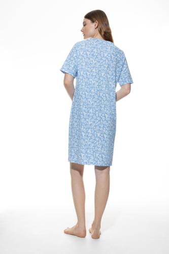 Nachthemd kurzarm Blau 46