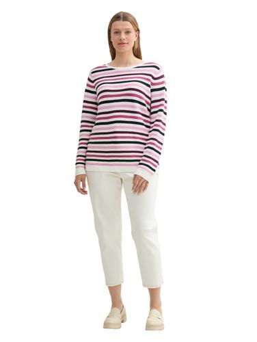 Plus Size - Strickpullover aus Bio-Baumwolle 46 Regular Fit - Berry Knit Stripe Design