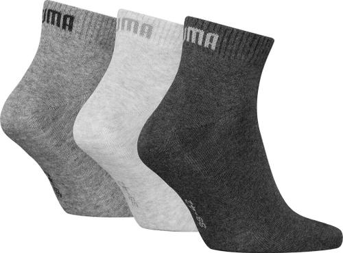 PUMA Herren Socken UNISEX QUARTER PLAIN 3P 35-38 in Grau
