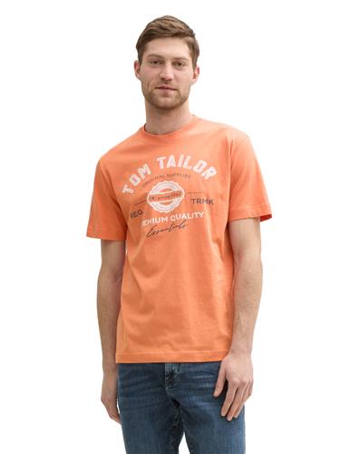 T-Shirt mit Logo-Print XL Regular Fit - Brick Orange