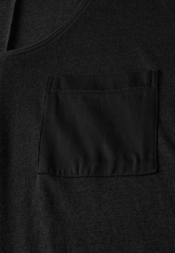 Leinen-Look T-Shirt 36 - Black