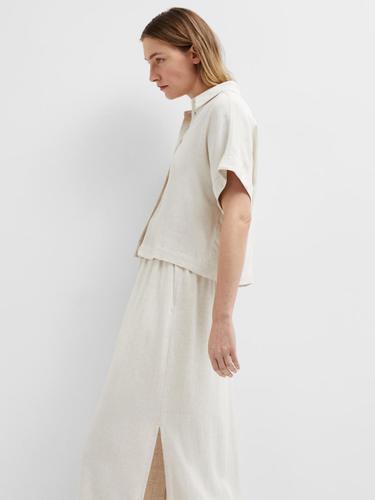 SLFVIVA SS CROPPED SHIRT NOOS 34 Normal geschnitten - Sandshell