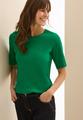 Basic Rippstruktur T-Shirt L - Garden Green